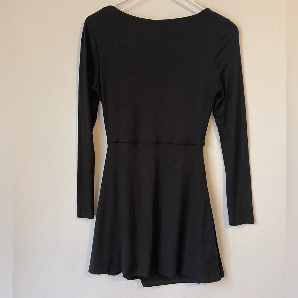 Wrap Skirt Fitted Knit Mini Dress M - Picture 6 of 13
